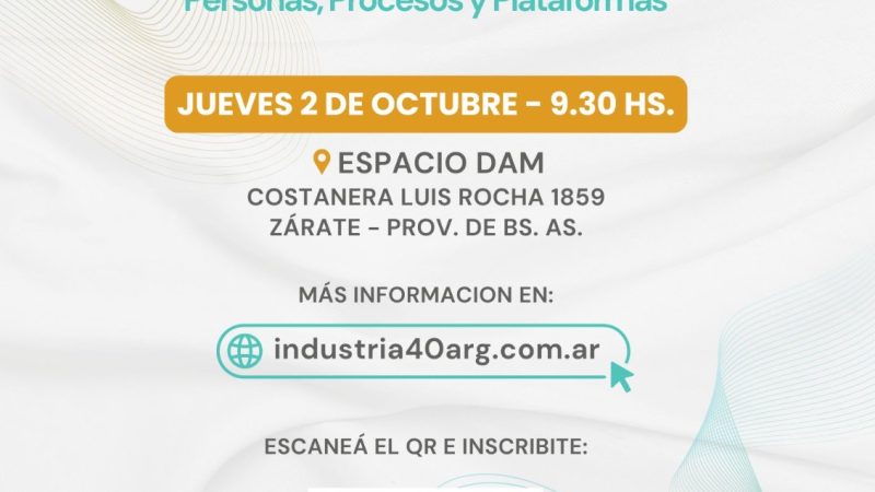 El 8º Congreso Internacional de Transformación Digital se realizará en Zárate el próximo 2 de octubre